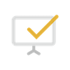 Illustration of a check mark on a computer screen